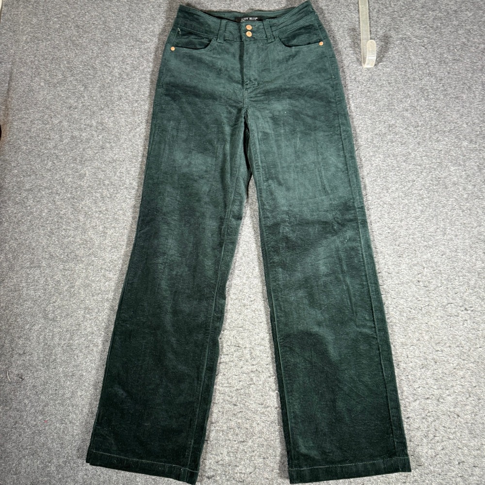 Judy Blue Forest Green Corduroy‎ Wide Leg Pants High Rise JB88654 Size 5/27 Mens